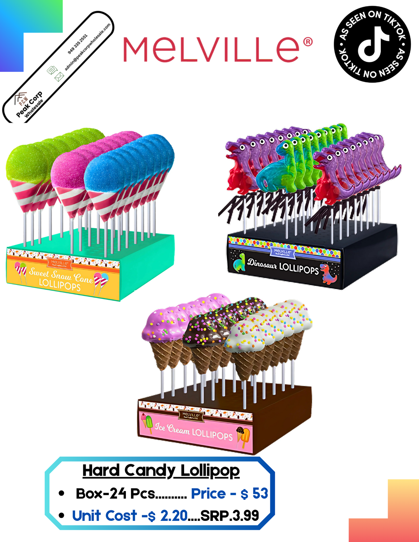 MELVILLE LOLLIPOP - 24PCS
