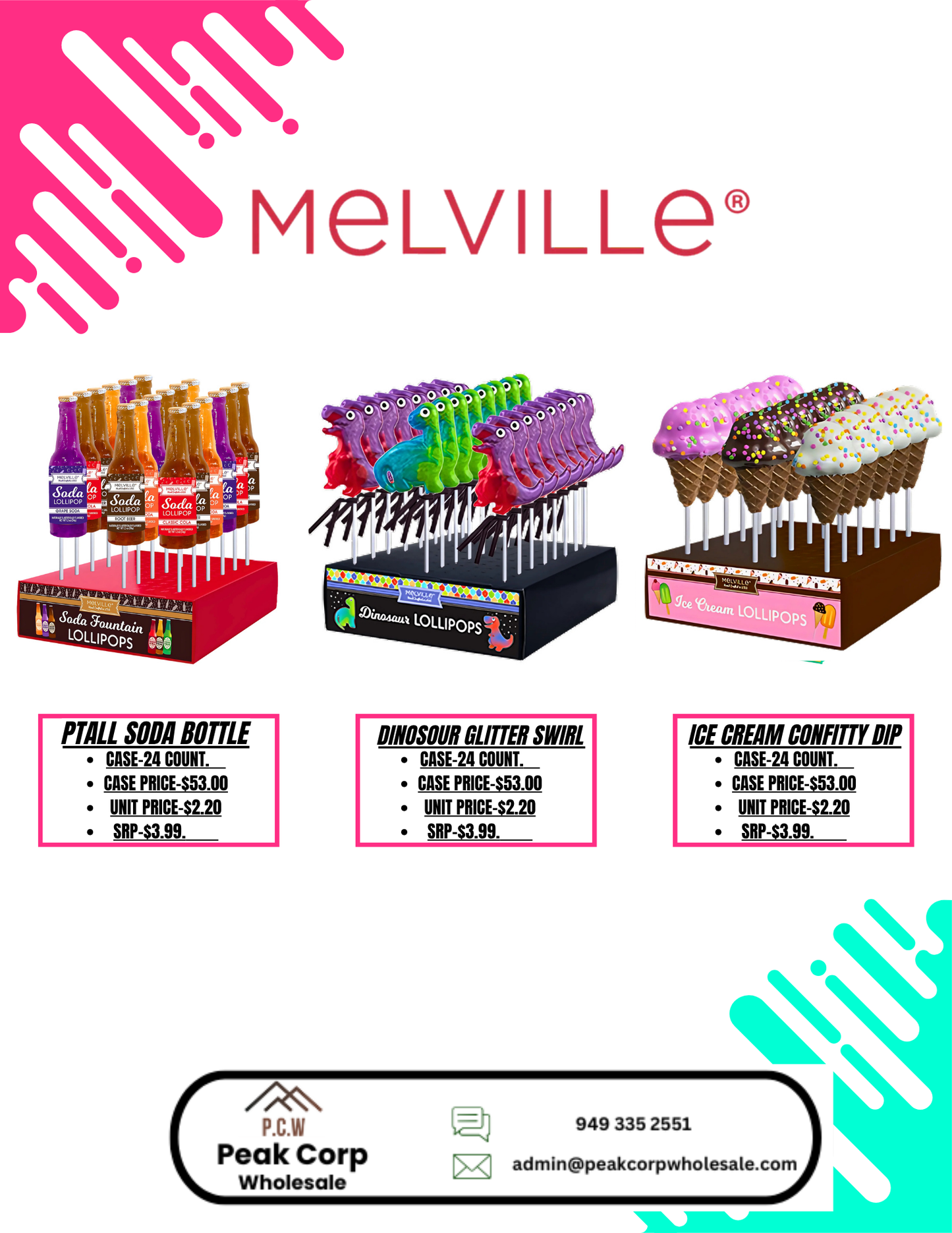 MELVILLE LOLLIPOP - 24PCS