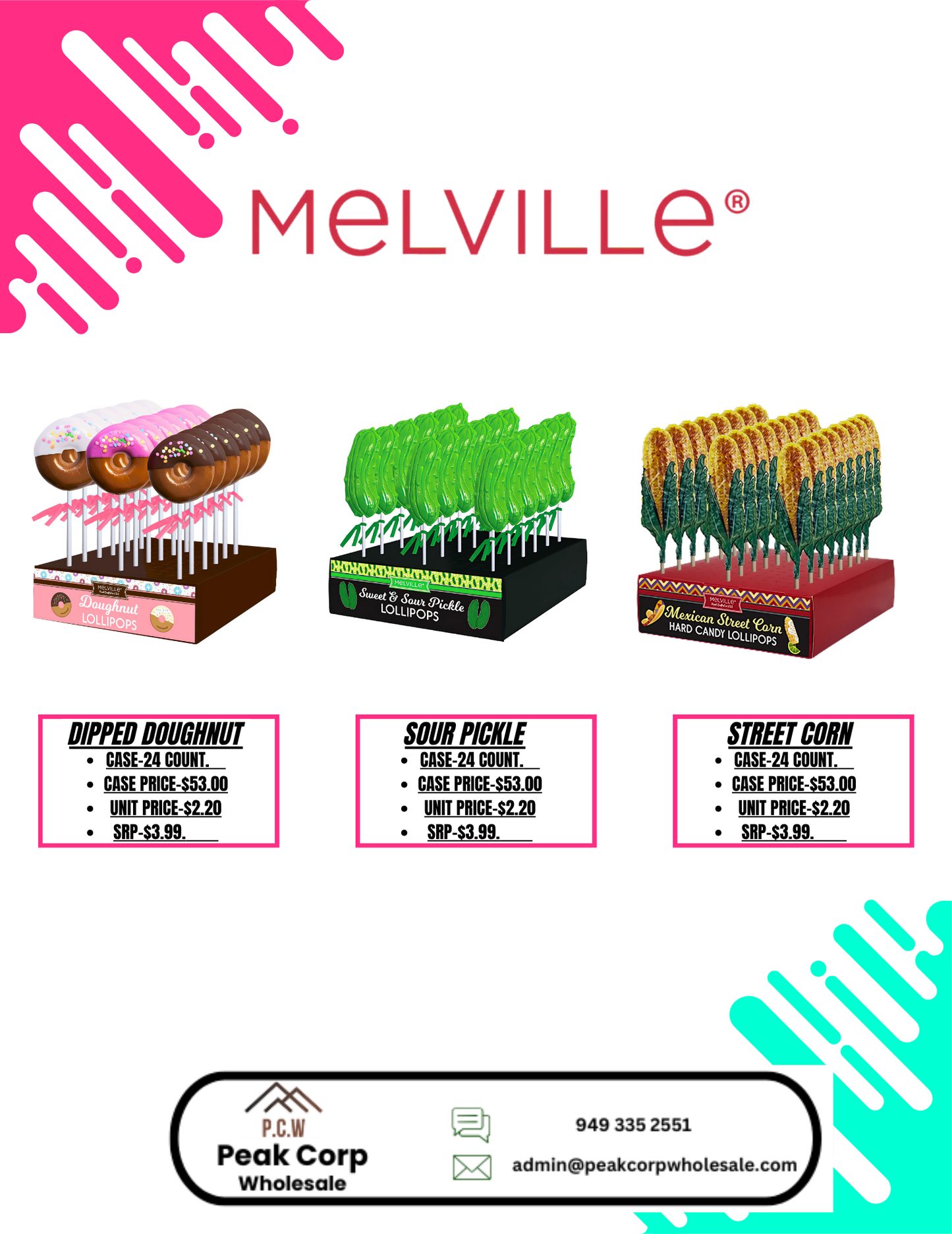 MELVILLE LOLLIPOP - 24PCS