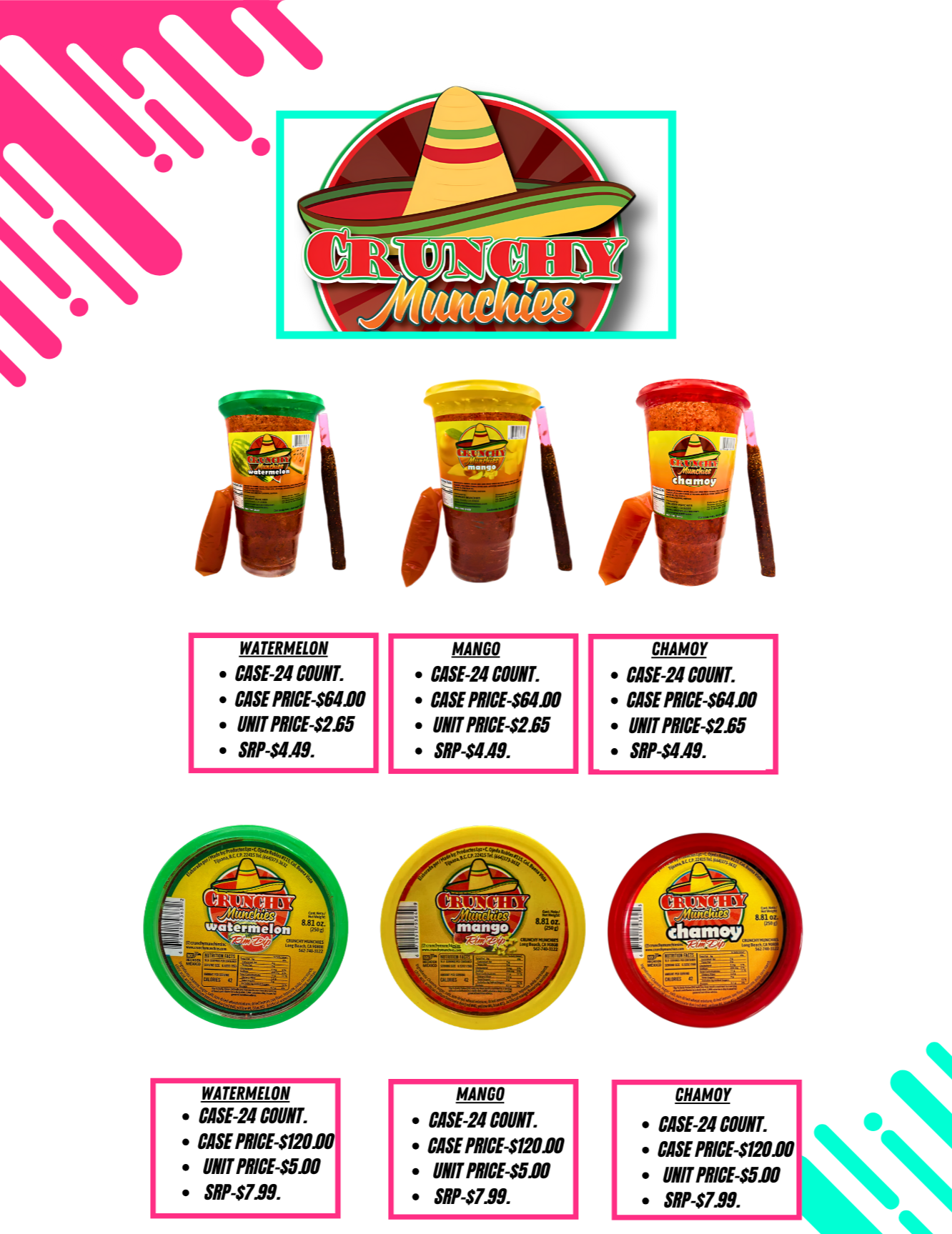 Crunchy Munchies Michelada Cup-24 pcs