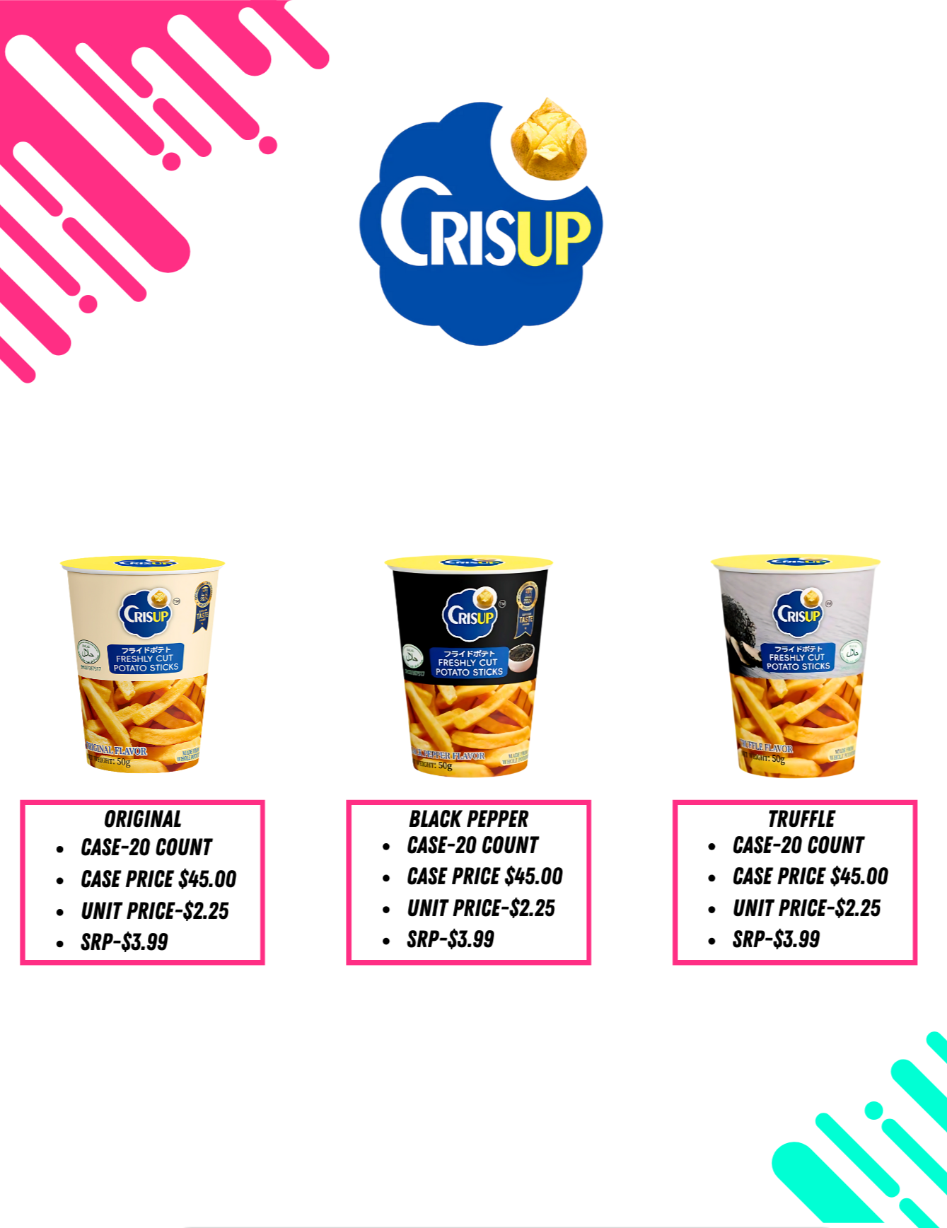 Crisup Potato Sticks-20 pcs
