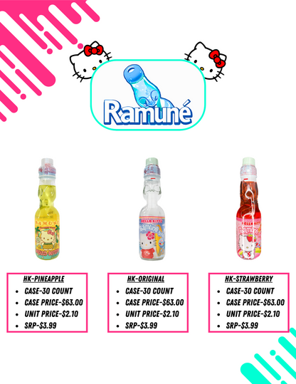 Ramune Hello Kitty Drink-30 pcs